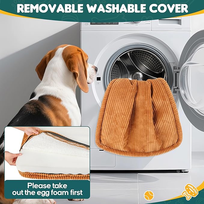 Dog Car Bed, Non-Slip Backseat Extender Pet Mat, Removable Washable Dog Bed for SUVs, Sedans & Trucks, Anti-Slip Travel Bed for Dogs, Easy Clean & Scratch-Proof & Comfort (Medium (50"L×24.6"W×2"H))