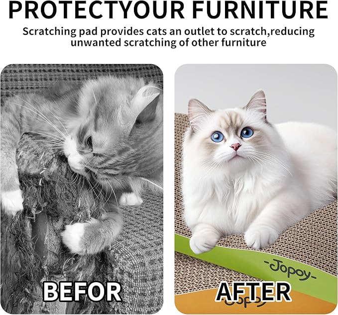 2 Packs cat Scratch pad Toys Reversible Scratching Cardboard,scratchers for Indoor Cats Sleep Play and Grind Claws