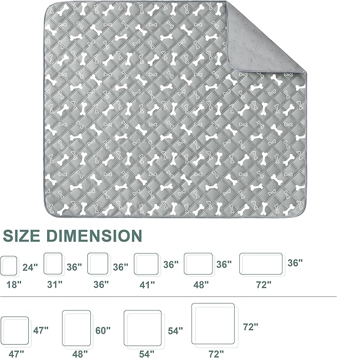 Eterish Reusable Washable Pee Pads for Dogs Large/Extra Large 36'' x 41'' 2 Pack, Absorbent Pet Puppy Dog Training Pads Non-Slip, Waterproof Whelping Potty Pads for Dogs Leak-Proof