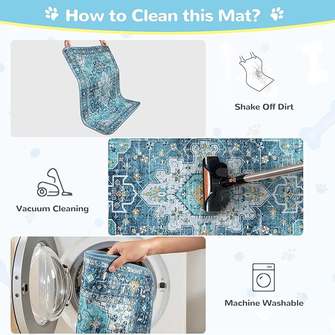 Lahome Super Absorbent & Leakproof Washable Dog Pee Pads - 2 Pack Value Set - Waterproof, Non-Slip Reusable Pads for Puppy Training, Crates & Whelping (24"x24", Blue)
