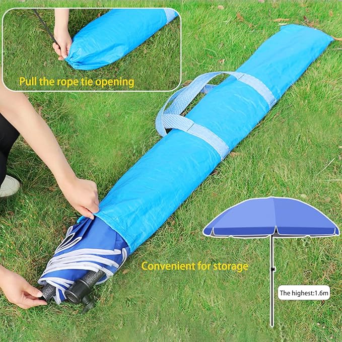 Heavy Duty Beach Umbrella Bag, Tents Storage - Waterproof, Scratch-resistant, Multi-scene Blue Outdoor Umbrella Sleeve Wet Bags
