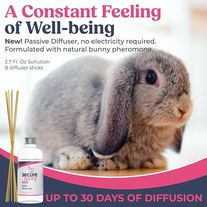 SecureBunny Pheromone Home Stick Diffuser Refill, Provides 30 More Days of Natural Support for an Environment of Calm and Well-Being. Helping Relieve Any Feeling of Anxiety and Stress