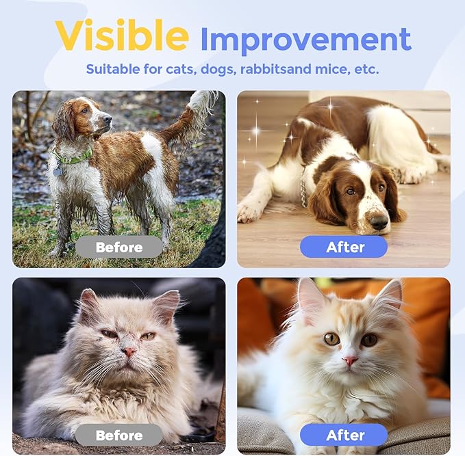 Pet Cleaning Glove Wipes for Dogs & Cats, Hypoallergenic Deodorizing Disposable Bathing Wipes,No-Rinse Grooming Wipes, Extra Thick,Perfect for Pet Dry Cleaning,Daily Care and Travel,24 pcs