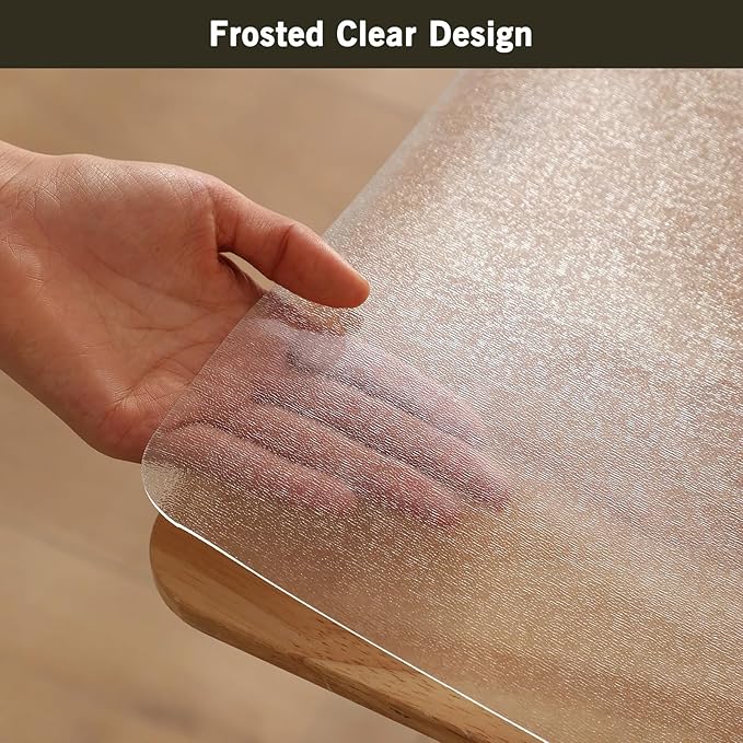 3x3ft Clear PVC Floor Mat, 2mm Thick Waterproof Protective Mat for Hard Floors, Under Refrigerator, Pet Bowls, or Appliances – Cuttable, Easy to Clean