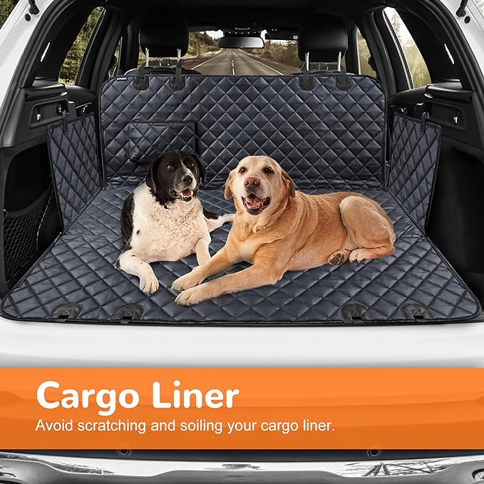 URPOWER Dog Car Seat Cover for Pets 100% Waterproof Hammock 600D Heavy Duty Scratch Proof Nonslip Durable Soft Back Seat Covers for Cars Trucks and SUVs
