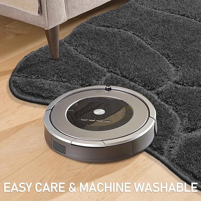 Large Dog Door Mat for Muddy Paws, 24x59 Absorbent Dirt Trapper Long Door Mat, Non-Slip Washable Mud Mat for Dogs, Polyester Microfiber Soft Pet Rug Mat for Entryway, Mud Dog Paws, Patio (Charcoal)