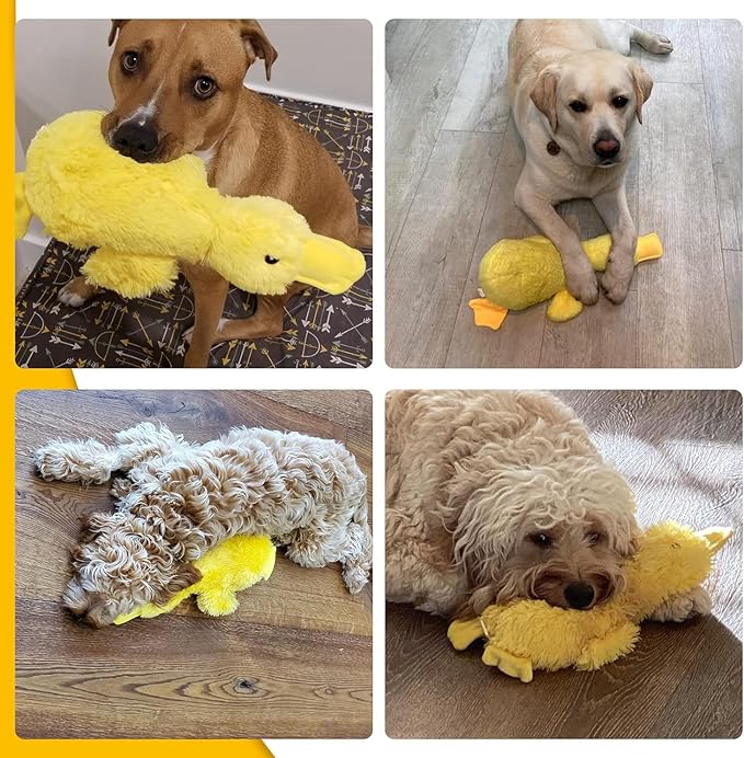 Mihachi Plush Squeaky Dog Duck Toys - Stuffed Pet Toy Duck Interactive Gifts for Dog Birthday Dogs Puppy Biting Chew Toys - for Medium and Large Dogs