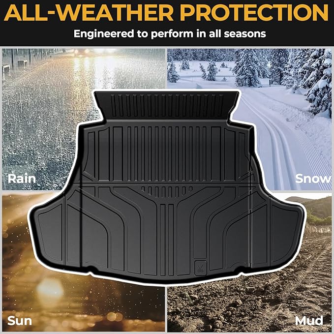Cargo Mat for 2025-2026 Toyota Camry, Full Coverage All Weather Trunk Cargo Liner with Backrest Protectors for Camry Accessories