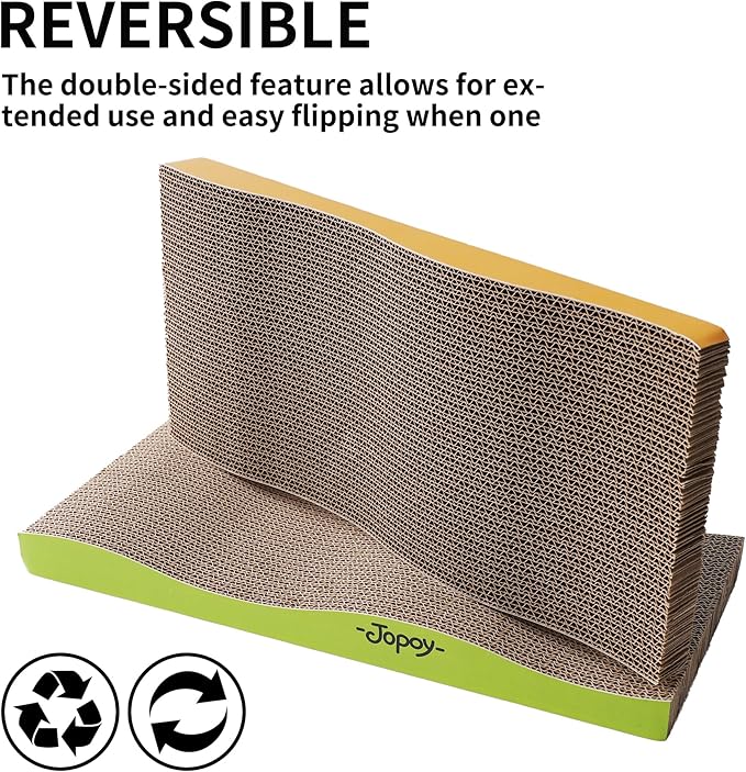 2 Packs cat Scratch pad Toys Reversible Scratching Cardboard,scratchers for Indoor Cats Sleep Play and Grind Claws