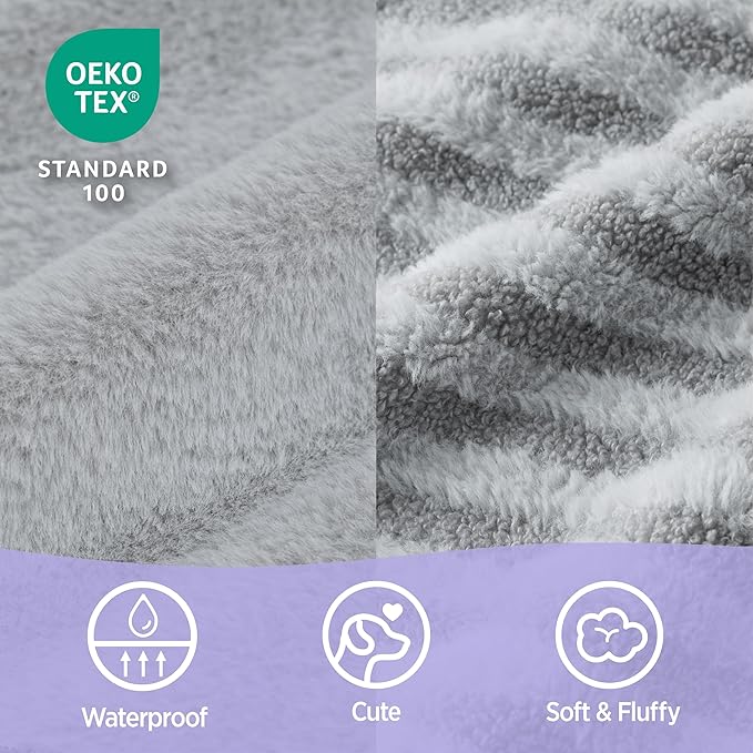 LE SURE Cute XL Dog Beds, Orthopedic Waterproof Dog Bed for Extra Large Dogs, High Back Non-Slip Bottom and Egg-Crate Foam Big Pet Couch Sofa with Washable Removable Cover, Grey