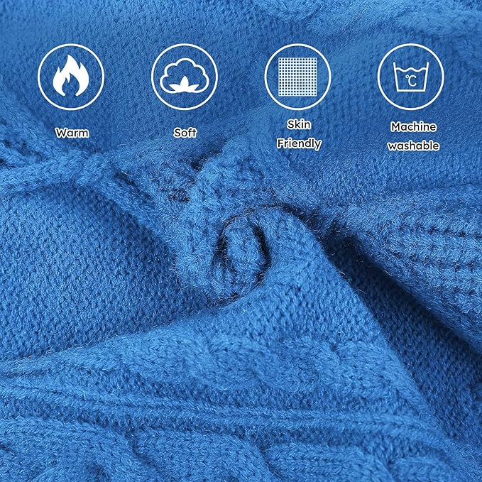 ASENKU Knitted Dog Sweater, Pullover Big Thermal Dog Winter Sweater, Turtleneck Doggy Sweaters for Large Medium Dogs Boy Girl,Warm Pet Sweatshirt for Boston Terrier,French Bulldog,L