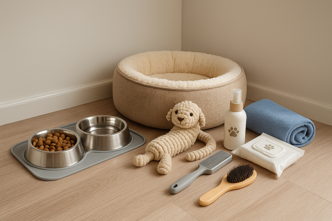 A clean and cozy pet home environment with grooming, odor-control, and enrichment essentials inspired by Pawverse.