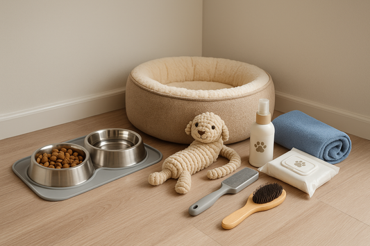 A clean and cozy pet home environment with grooming, odor-control, and enrichment essentials inspired by Pawverse.