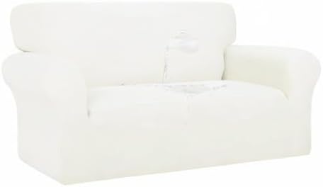 PureFit 100% Dual Waterproof Couch Cover Slipcovers for Couches and Sofas - Stretch Non Slip Fleece Sofa Covers Washable, Leakproof Furniture Protector for Kids, Pets, Dog (Loveseat, Beige)