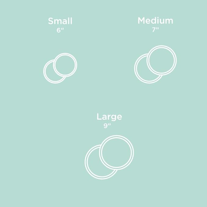 Waggo Habit Silicone Dog Placemat – Set of 2 Modern Heavyweight Silicone Dog Food Mats, Dishwasher Safe, Non-Slip, Solid Color – White (Medium, 7")