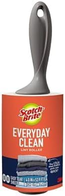 Scotch-Brite Lint Roller | Pet Hair Removal | Ergonomic Handle | For Clothing & Furniture | 100 Sheets, Pack of 6