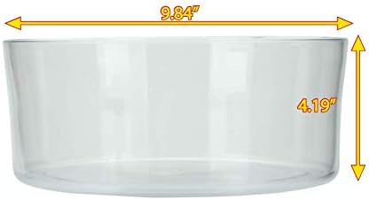 Slopper Stopper Dripless Water Bowl - Tritan Plastic Bowl Unit - for Medium Breed Dogs 21-50 Lbs, 9.84” Dia, 1 Gallon Capacity