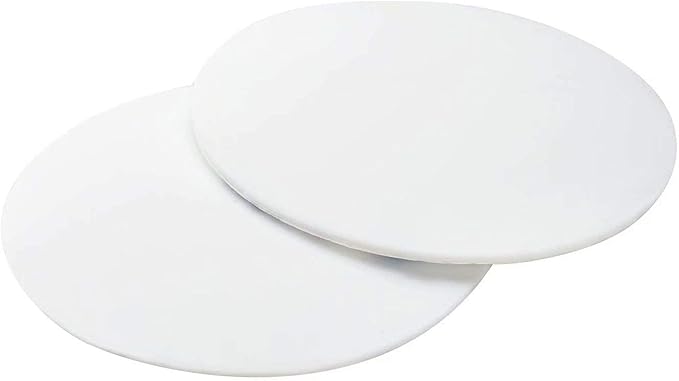 Door Knob Wall Shield, Large White Round Soft Door Stopper Wall Protector,Self Adhesive Door Handle Bumper 2 PCS (Large Round Style 3.54", White)