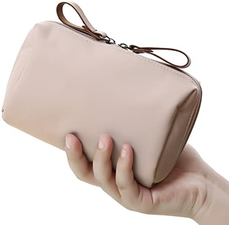 Small Makeup Bag for Purse, Makeup Pouch Small Cosmetic Bag Mini Portable Handbag for Women and Girls (Rouge Pink)