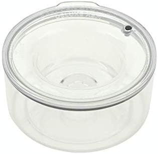 Slopper Stopper Dripless Water Bowl - Tritan Plastic Bowl Unit - for XSM Small Breed Dogs & Cats 0-20 Lbs, 6.85” Dia, 1.25 Quart Capacity