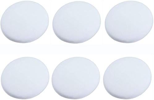 Door Knob Wall Shield, 6PCS White Round Soft Rubber Wall Protector Self Adhesive Door Handle Bumper (Small Round 1.57 Inch 6PCS, White)