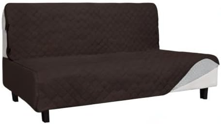 Easy-Going Sofa Slipcover Futon Cover Waterproof Couch Cover Furniture Protector Cover Pets Covers Whole Fabric No Stitching Non-Slip Fabric Pets Kids Children Dog Cat (Futon, Chocolate)