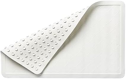 Rubbermaid Commercial Products Safti-Grip Bath Mat,Medium,White,Suction-Backed,Non-Slip for Commercial/Residential Use for Shower Stall/Bathtub/Bathroom,(Pack of 12)