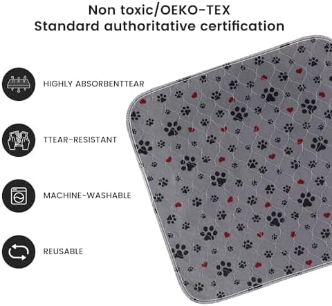 Washable Pee Pads for Dogs,2 Pack Extra Large 42"x42" Super Absorbent Reusable Puppy Pads,Non-Slip 100% Waterproof Dog Pee Pads,Pet Training Pads for Couch, Crate,Potty Training,Floor