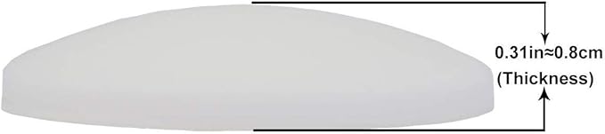 Door Knob Wall Shield, 6PCS White Round Soft Rubber Wall Protector Self Adhesive Door Handle Bumper (Small Round 1.57 Inch 6PCS, White)