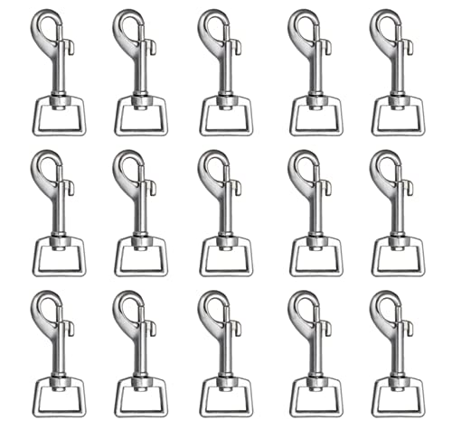Swivel Snap Hooks - 15pcs Dog Leash Clips & Clasp with Trigger Clip & Strap Clip