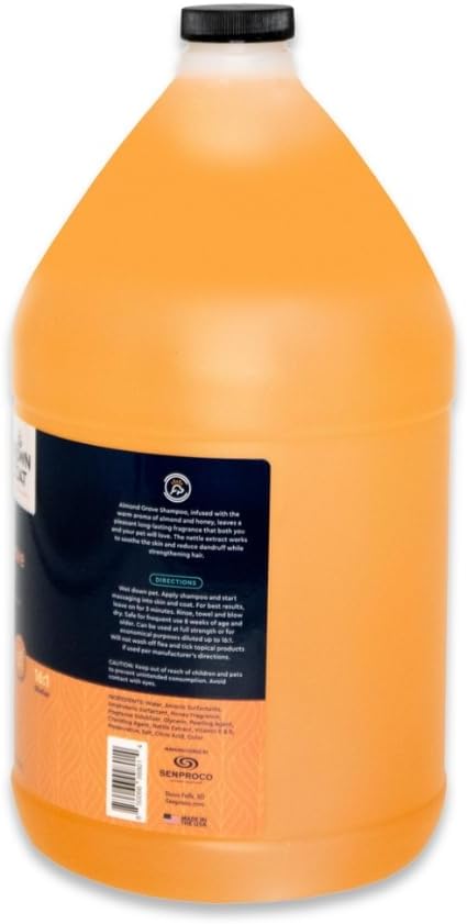 Crown Coat Almond Grove All Purpose Dog Shampoo, 1 Gallon - New Long Lasting Fragrance Technology, Professional Grooming Grade, Naturally Derived Ingredients, Soothes and Strengthens The Coat