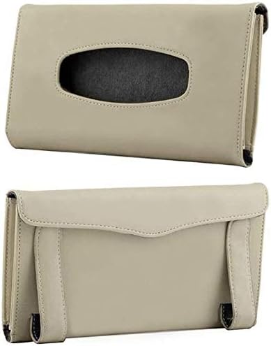Car Tissues Holder for Car, Visor Tissue Holder, Car Tissue Box, Car Disposable Masks Holder, Mask Dispenser for Car (Beige)