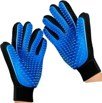 [Pair of 2] Pet Grooming Gloves for Dogs & Cats – Efficient Deshedding Brush Mitts for Both Hands – Gentle Dog & Cat Hair Remover for Shedding, Bathing & Grooming