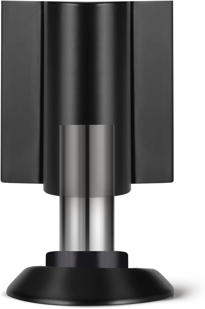 Bak Bo Magnetic Door Stoppers 4 Pack Bottom of Door Holder Keep Door Open No Drilling Magnet Floor Door Stop with Screws and Adhesive Matte Black DS268MB-4