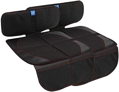 funbliss Car Seat Protector for Baby Child 2 Packs Black,Waterproof Seat Protector with Thickest Padding for Baby Car,Dog Mat,Cover Pad Protects Automotive Vehicle Leather