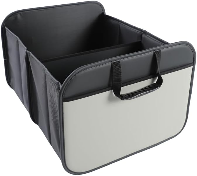 Car Trunk Organizer with, Collapsible Car Trunk Storage Organizer, Car Organizer and Storage for SUV, Truck, Sedan (grey) 21.7x17.7x13.4 Inches