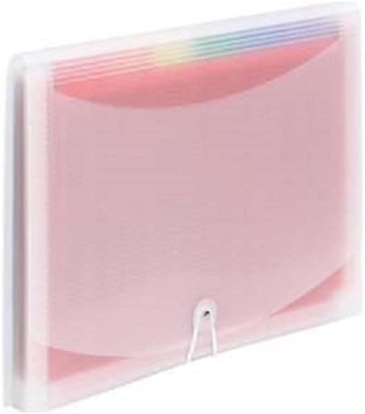 Smead Desktop Poly Expanding File Folder Organizer, Accordion File, Paper Document Storage, 12 Pockets, Flap and Cord Closure, Letter Size (70723)