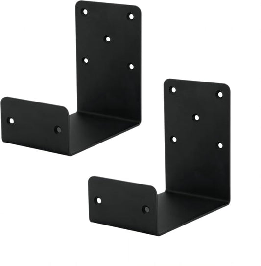 Heavy Duty Mantel Brackets，Floating Shelf Fireplace Bracket，U-Shaped Beam-Style Mantel Support(2 Packs). (6x6x4)
