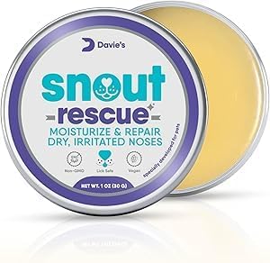 Davie's Snout Rescue - Dog Nose Balm for Dry Nose, All-Natural Dog Paw Balm Pad, Paw Balm Dogs Lick Safe, Snout Soother for Dogs and Cats, Paw Soother for Dogs, Made in USA - 1oz