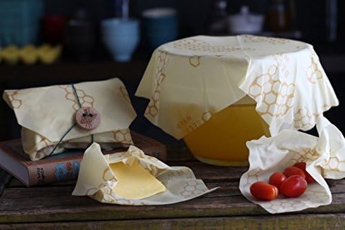 Bee's Wrap - Large Single Pack - Made in The USA with Certified Organic Cotton - Plastic and Silicone Free - Reusable Eco-Friendly Beeswax Food Wrap - Honeycomb Print - 13" x 14"