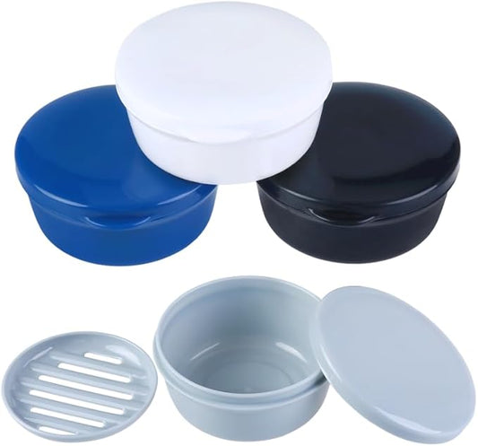 Travel Soap Case, Travel Soap Container, Bar Soap Travel Case, Travel Soap Holder with Lid for Camp Travel Gym Hiking, Soap Box for Keep Toiletries Organized(4Pack)