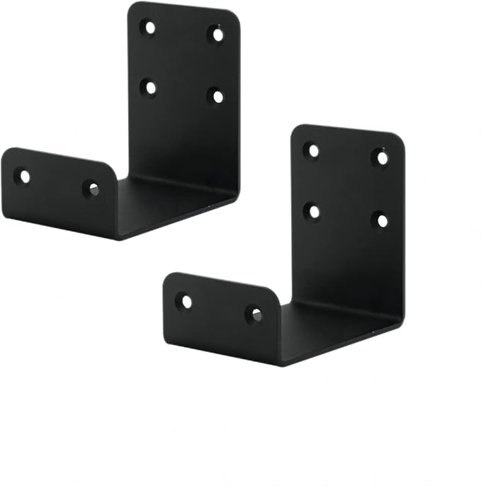 Heavy Duty Mantel Brackets，Floating Shelf Fireplace Bracket，U-Shaped Beam-Style Mantel Support(2 Packs). (4x4x3)