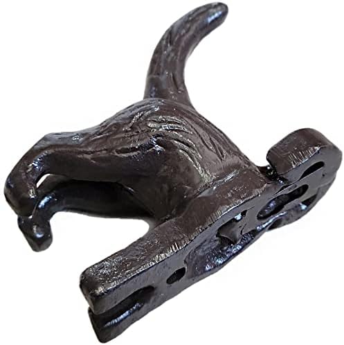 Lulu Decor, Cast Iron Labrador Black, Chocolate Brown & Cream Dog Tail Hooks (3 Dog Tail Hooks)