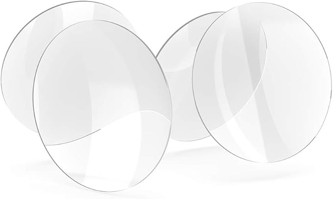 Door Knob Wall Shield, Transparent Round Soft Rubber Wall Protector Self Adhesive Door Handle Bumper (Large Round 3.54" 4PCS, Clear)