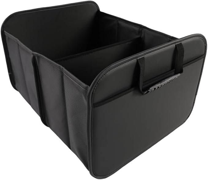 Car Trunk Organizer with, Collapsible Car Trunk Storage Organizer, Car Organizer and Storage for SUV, Truck, Sedan 21.7x17.7x13.4 Inches (Black)