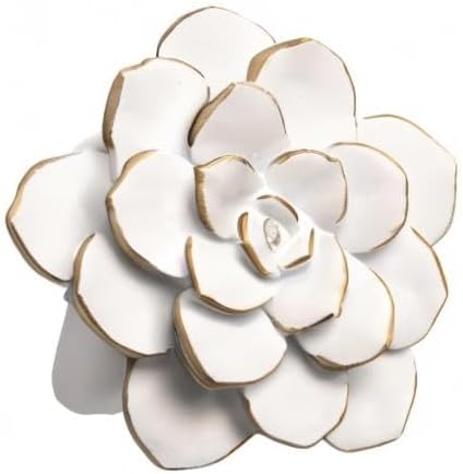 Guichifun Flower Wall Decor 3D Resin Succulent plants - Wall Hanging Decor Art Decor for Home Bedroom Living Room White Christmas Gift 3.25 X 4 X 1.25 Inch