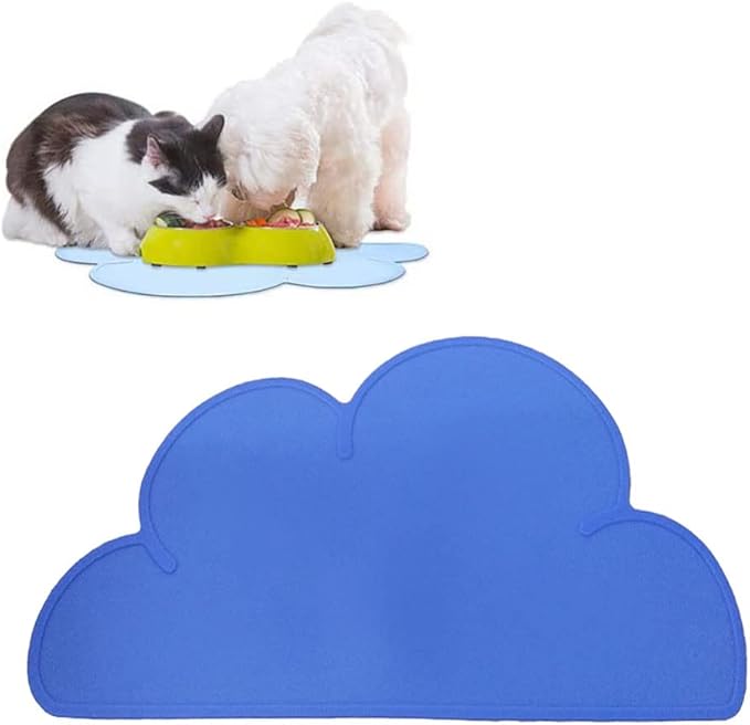 JiangYanus Dog Food Mat, Waterproof Dog Bowl Mat, Silicone Pet Feeding Mat for Food and Water Bowls, Nonslip Cats and Dogs Food Placemat Tray, Raised Edges to Prevent Water Spills on Floors