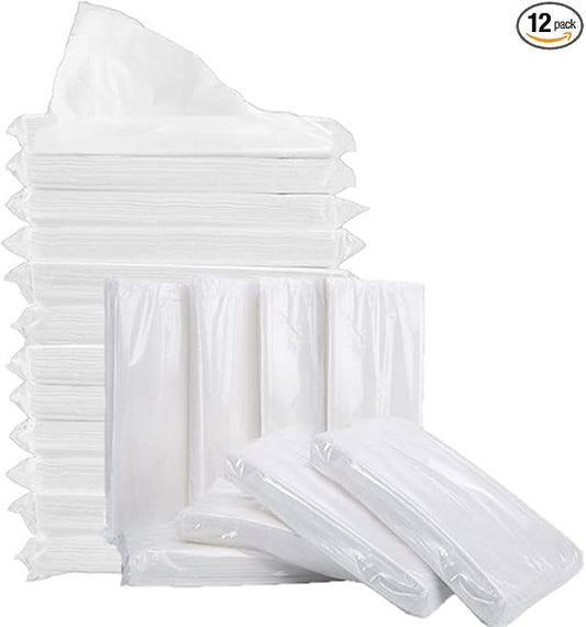 Car Tissue Refills, Facial Napkin Refills for Car Visor Tissue Holder - 600 Sheets, 12 Packs (12 Pack)