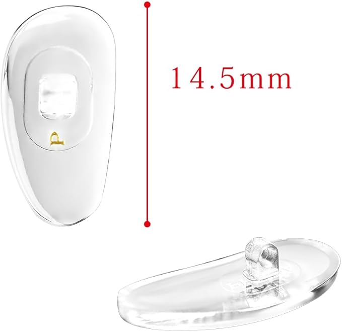 Replacement Screw-in Nose Pads for PRADA Eyeglasses/Sunglasses.14.5mm.with Screw and Screwdriver (Golden)