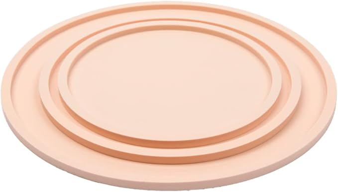 Waggo Habit Silicone Dog Placemat – Set of 2 Modern Heavyweight Silicone Dog Food Mats, Dishwasher Safe, Non-Slip, Solid Color – White (Large, 9")